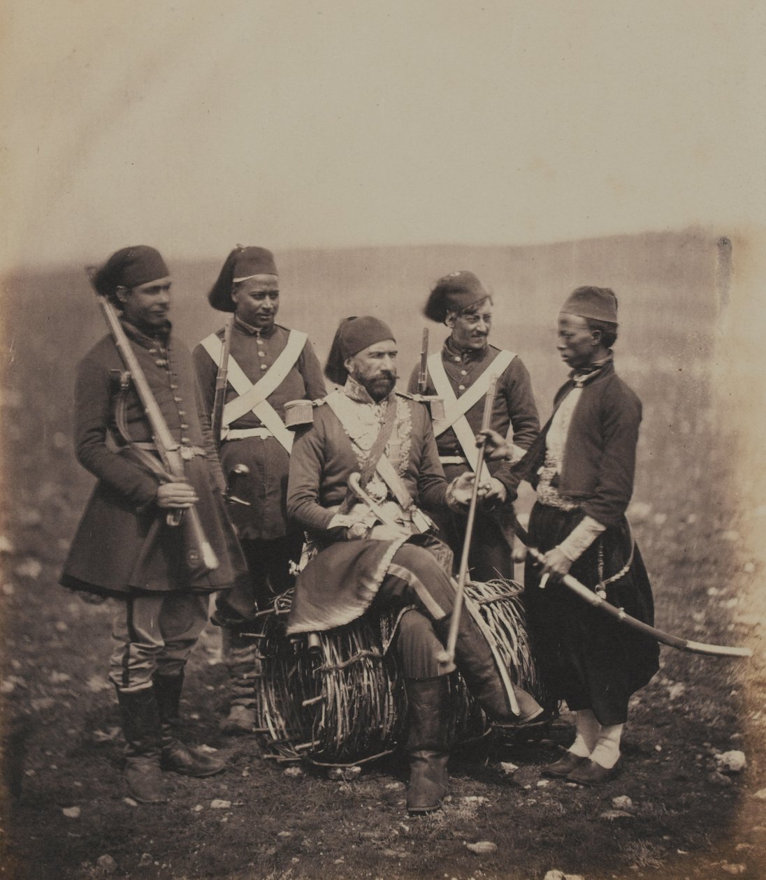 Ismail Pasha (1830-95) og ledsagere av Roger Fenton