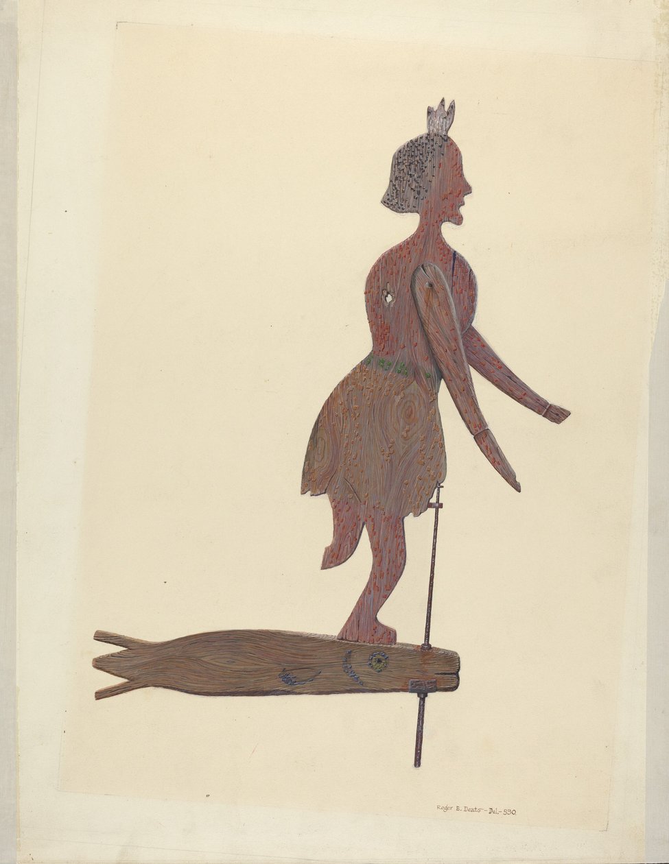 Værfane, ca. 1940. av Roger Deats
