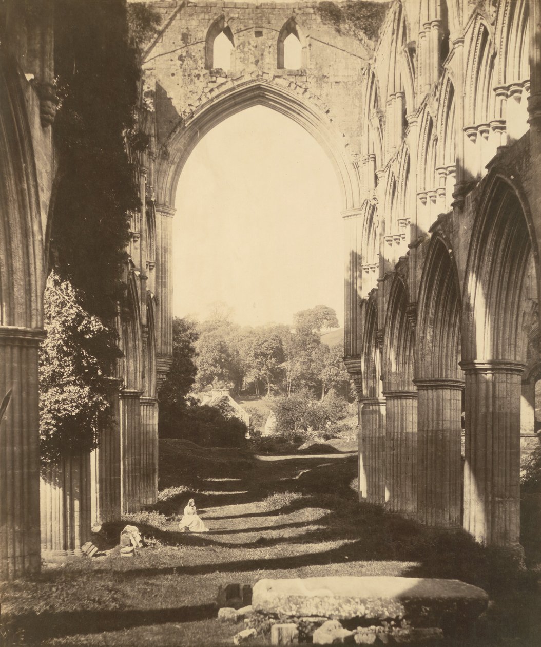 Rievaulx Abbey, 1854. av Roger Fenton