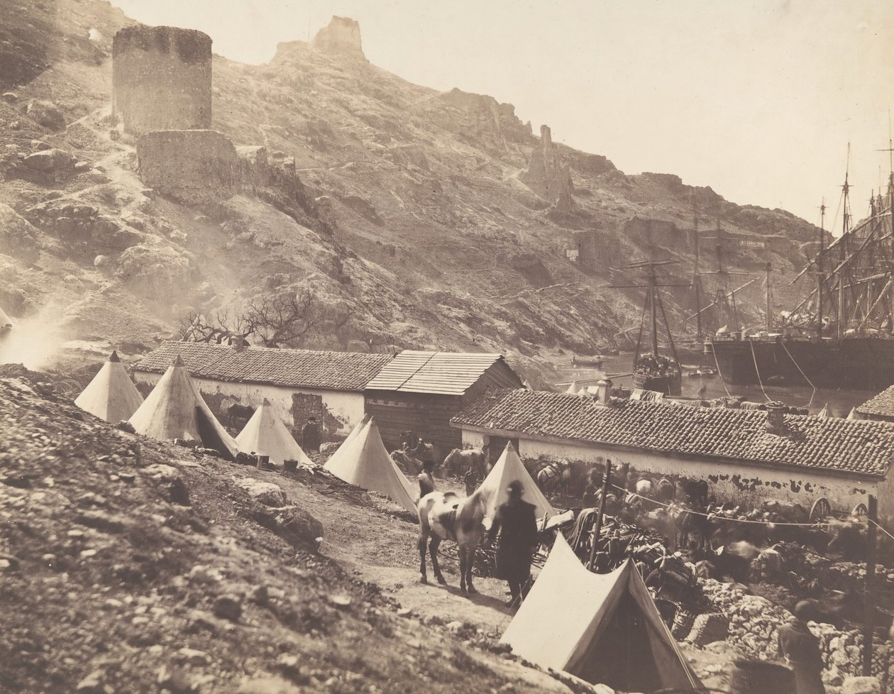 Det genovesiske slottet, Balaklava, 1855. av Roger Fenton