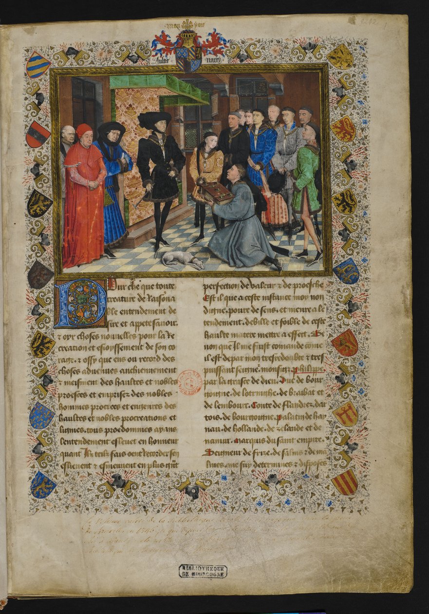 Jacques de Guise, Chronicles of Hainaut, frontispice av Rogier van der Weyden