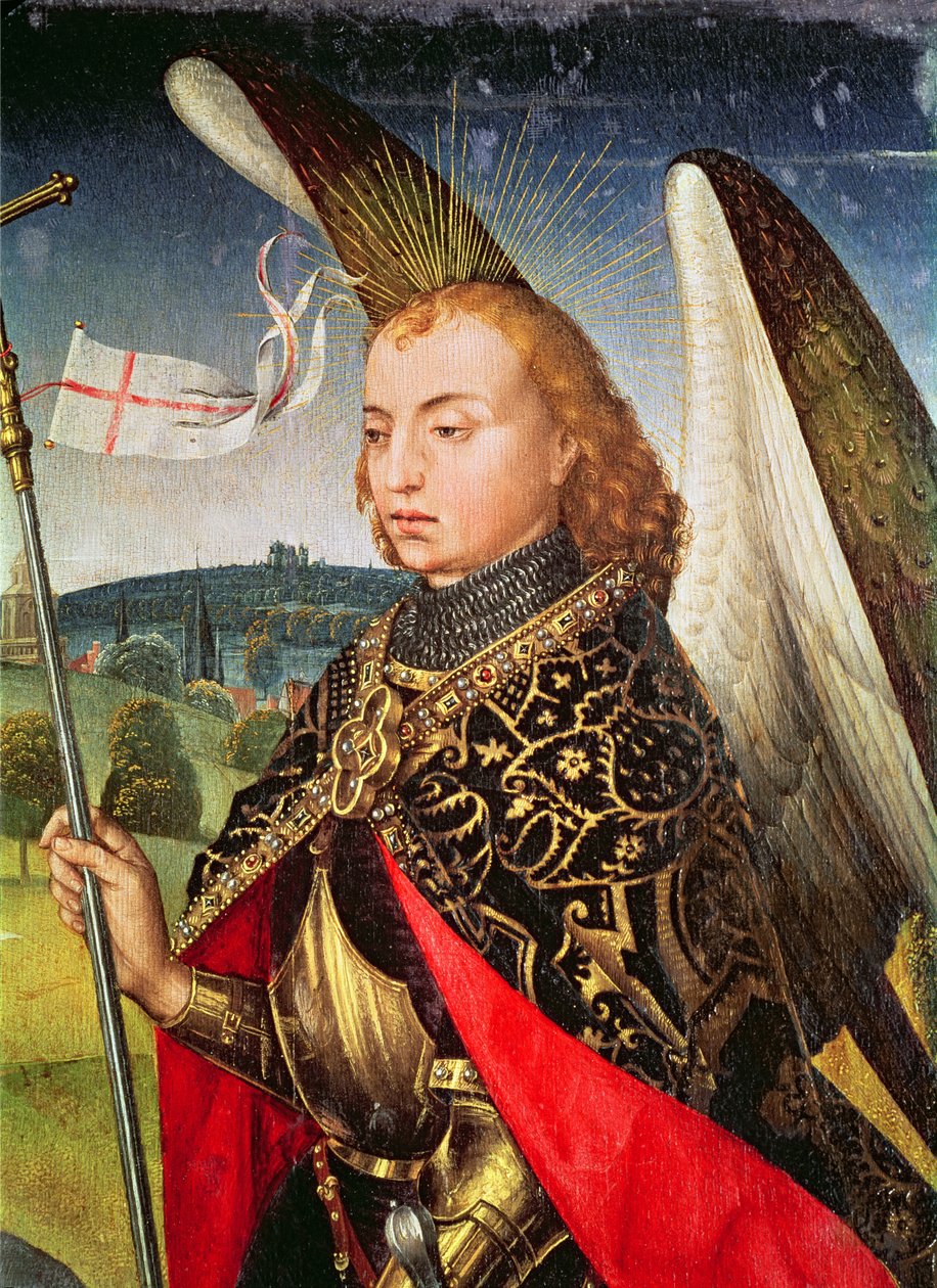 Erkeengelen Mikael, 1460–66 (detalj av 344038) av Rogier van der Weyden