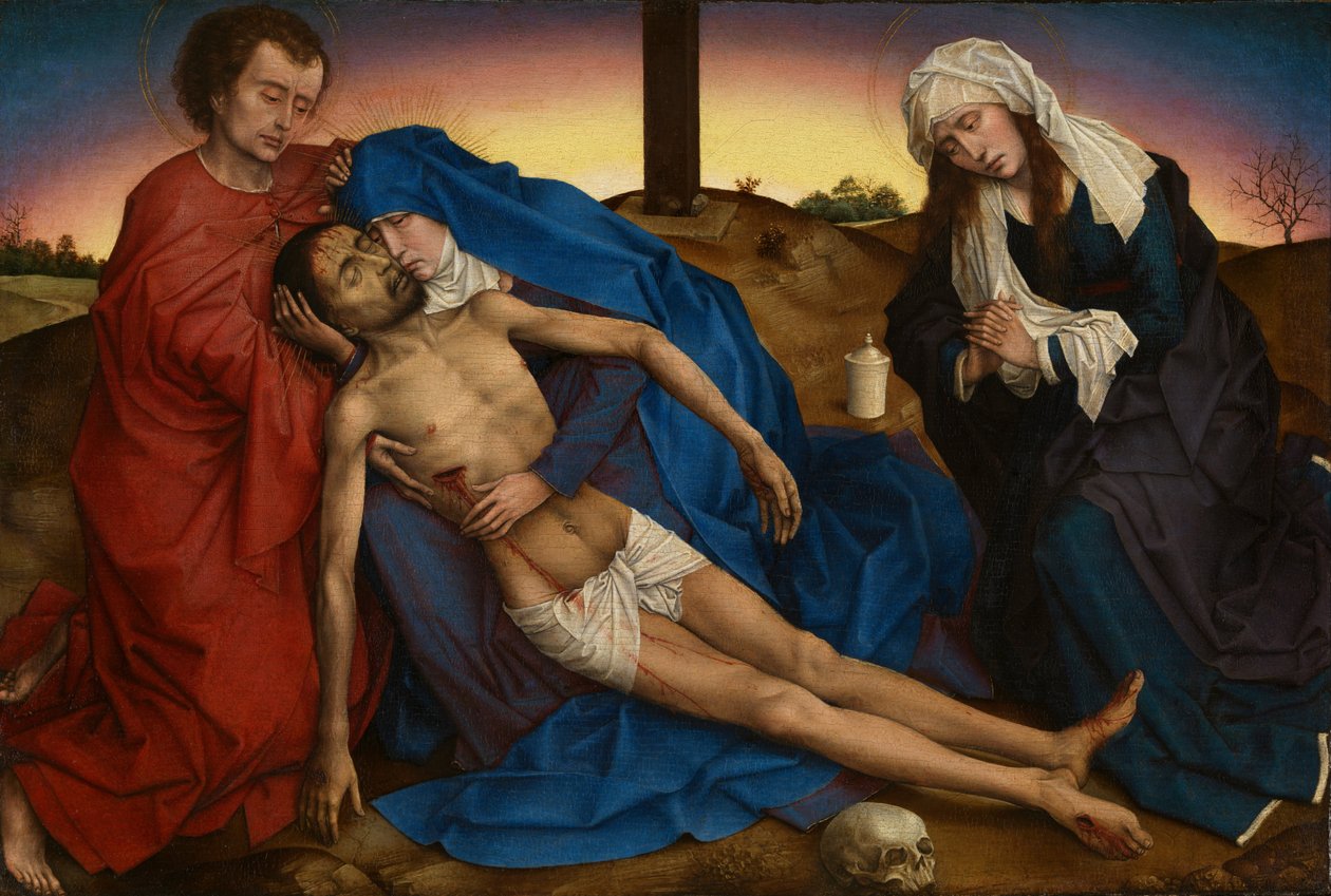 Pieta, ca. 1441 (olje på panel) av Rogier van der Weyden