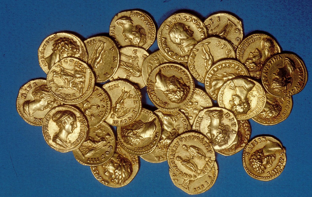 Et forråd med mynter (gull) av Roman