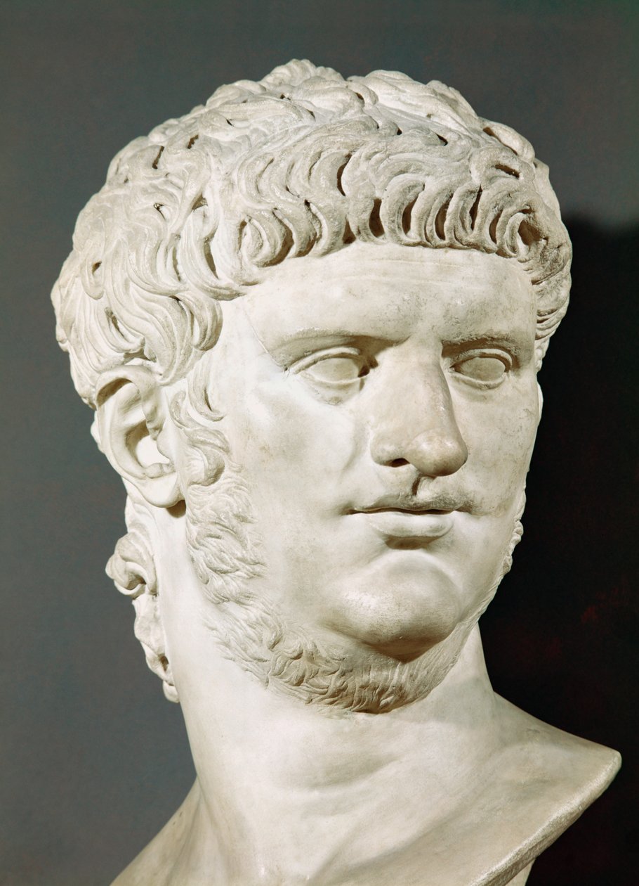 Byste av Nero (37–68 e.Kr.) av Roman
