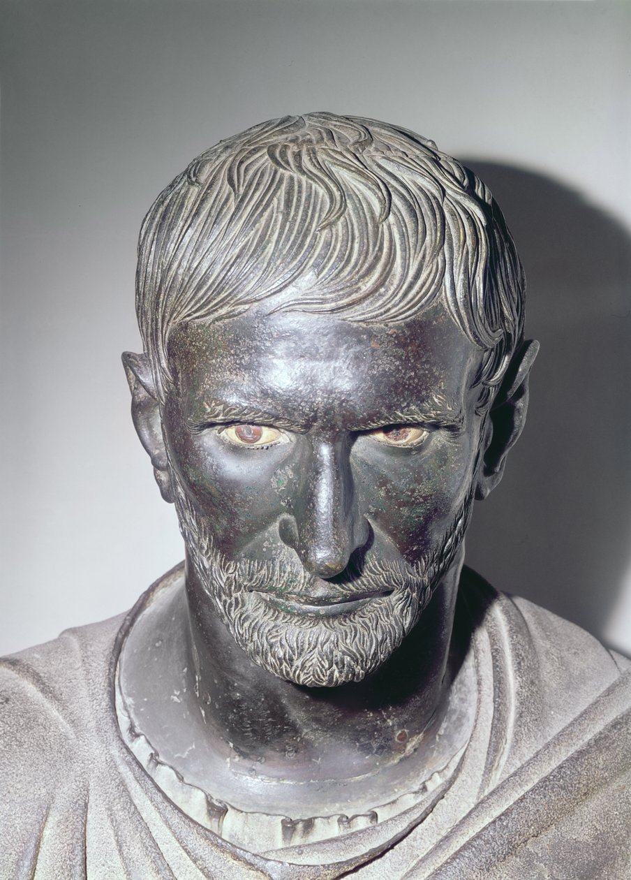 Capitoline Brutus, 4.-3. århundre f.Kr. (bronse) (detalj) av Roman