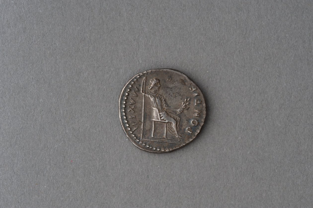 Denarius av Tiberius (sølv) av Roman