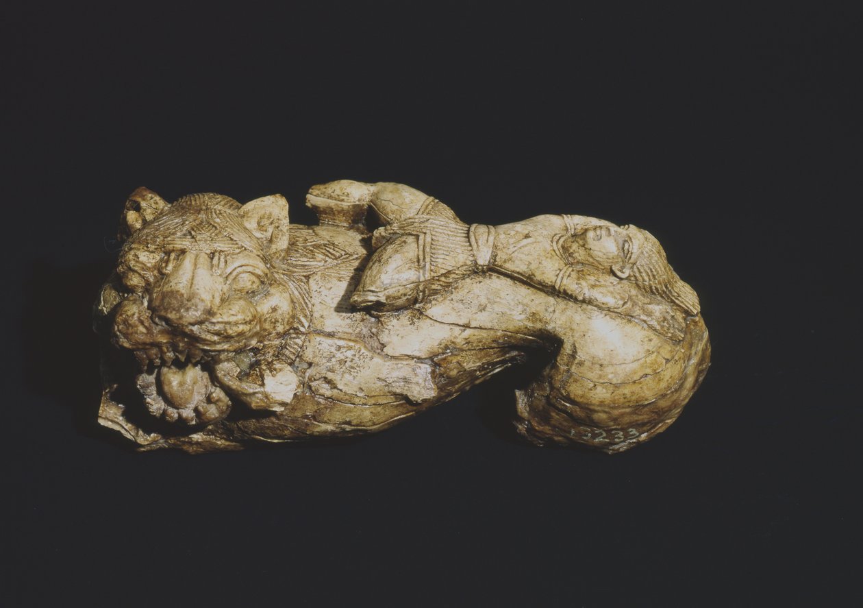 Løve og mann, fra graven til Bernardini di Palestrina av Roman