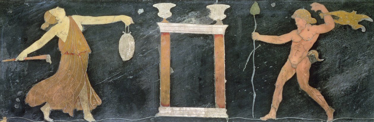 Maenad og satyrdans (opus sectile) av Roman