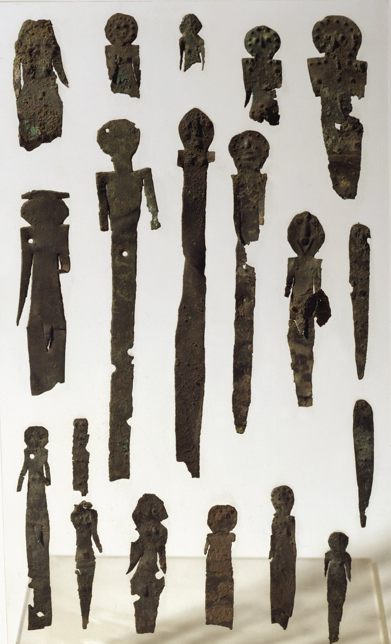Panel av figurer, fra Lamina (bronse) av Roman