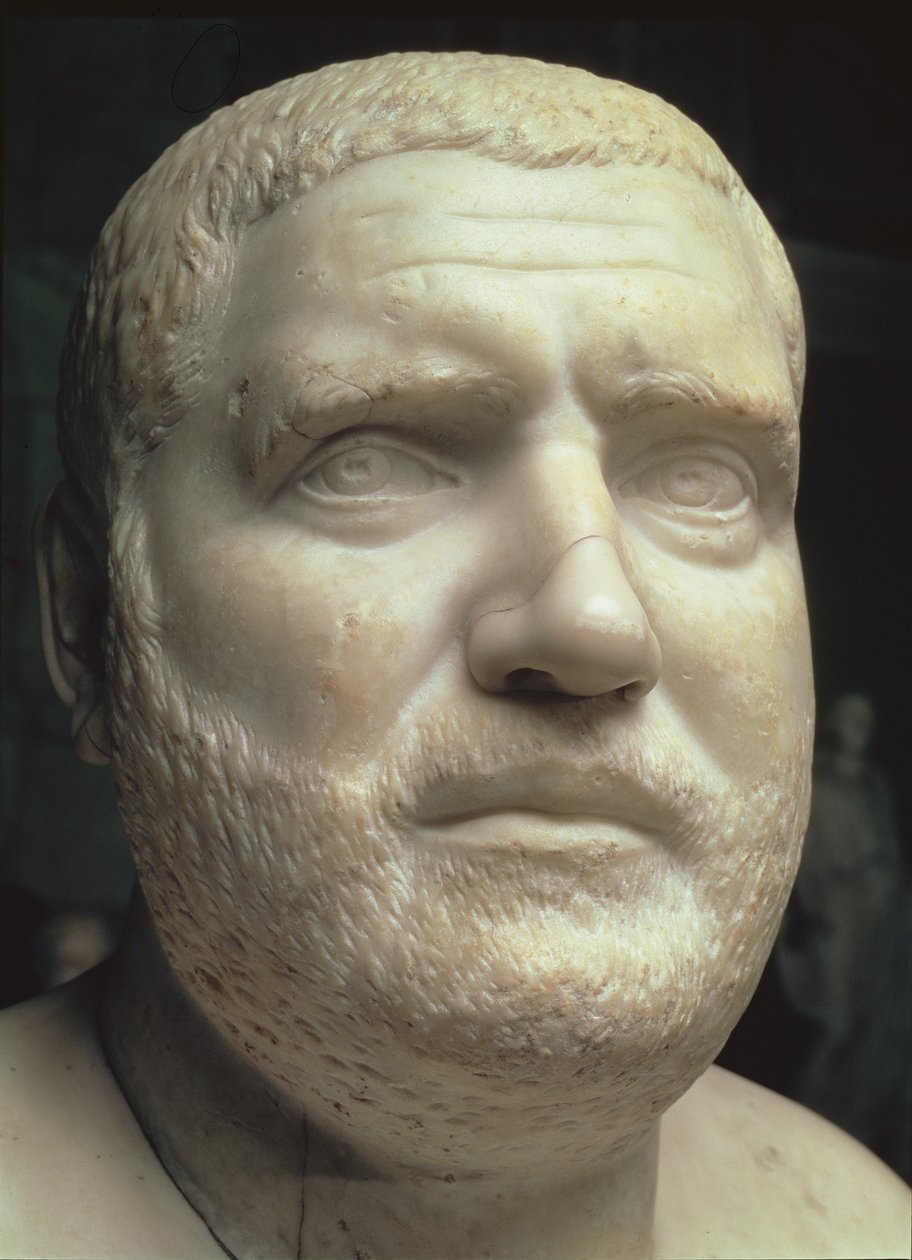 Portrett av Balbinus (d.238) (marmor) av Roman