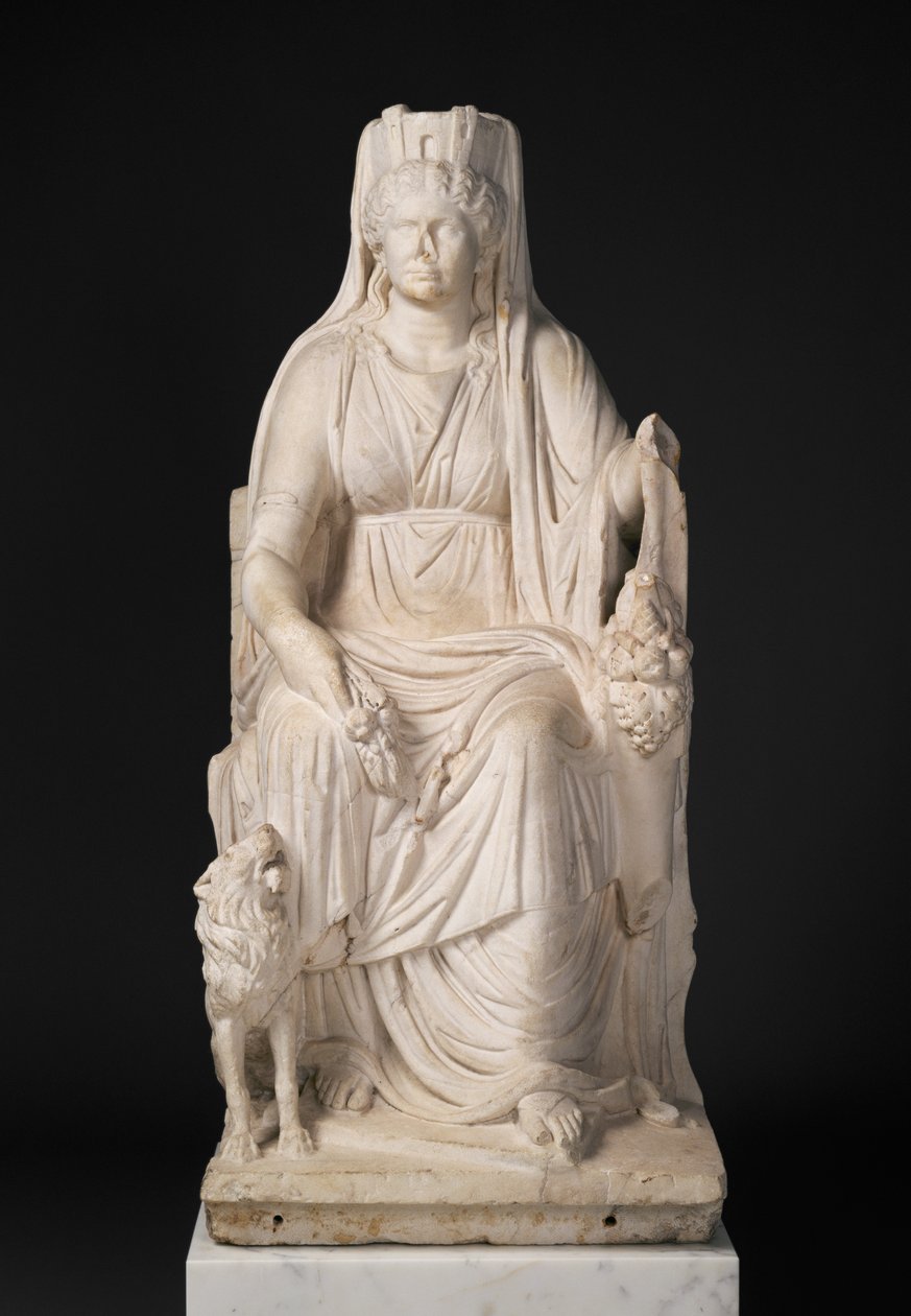Portrait of a Woman as Cybele, ca. 50 AD (marmor) av Roman