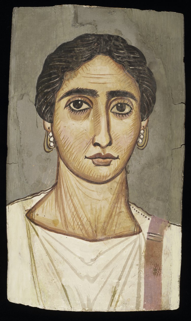 Portrait of a Woman, ca. 300 e.Kr. (tempera på tre) av Roman
