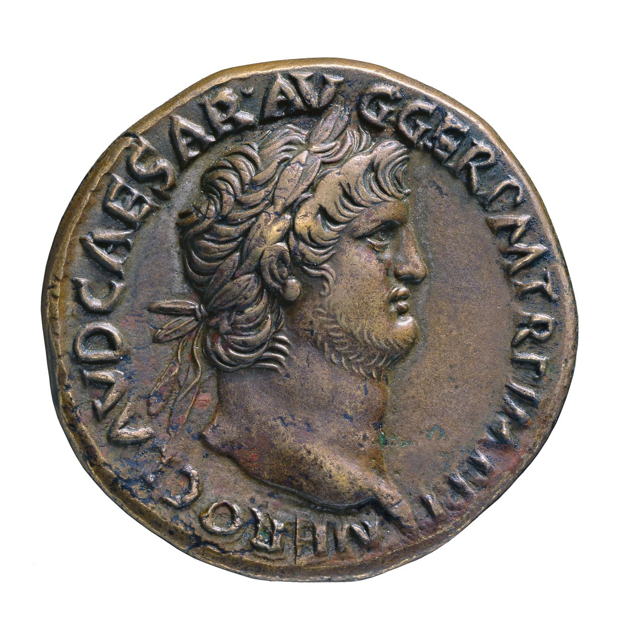 Romersk keisermynt fra Roma, 65 e.Kr. (orichalcum messing) av Roman