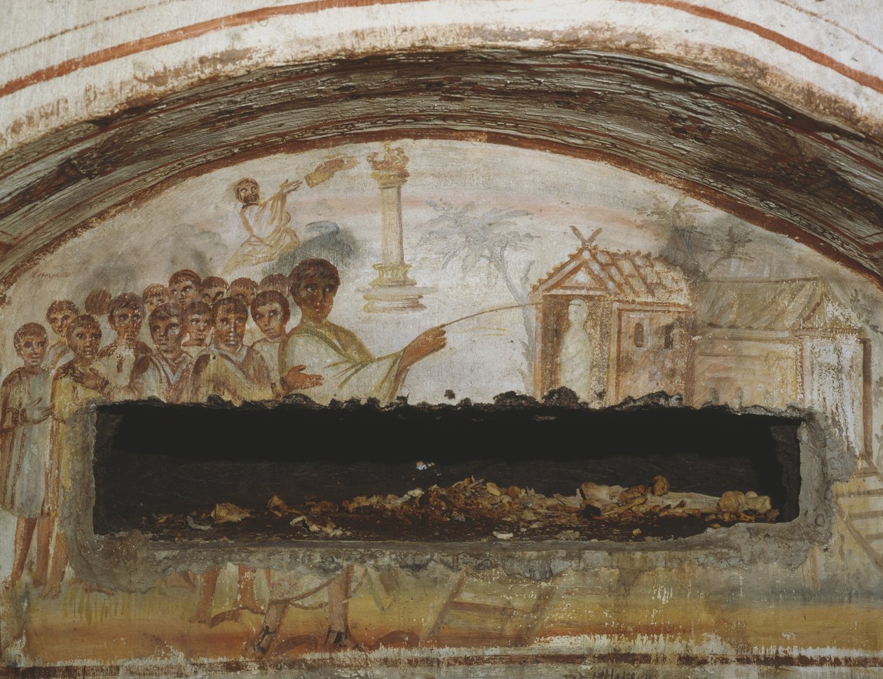 The Raising of Lazarus, Catacombs of Via Latina, Roma av Roman