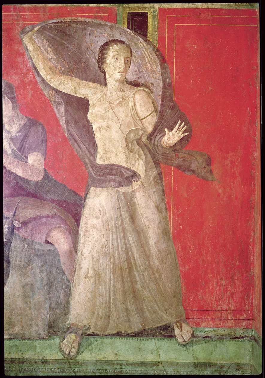 The Startled Woman, North Wall, Oecus 5, 60-50 BC (se også 55069) av Roman