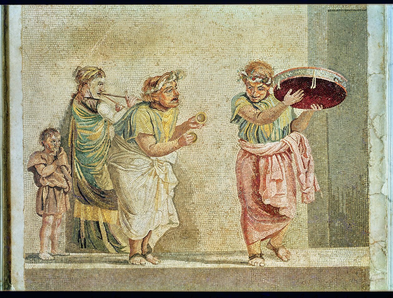 The Street Musicians, ca. 100 f.Kr. (mosaikk) av Roman