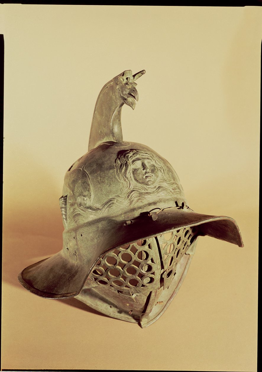 Thrakisk gladiatorhjelm (bronse) av Roman