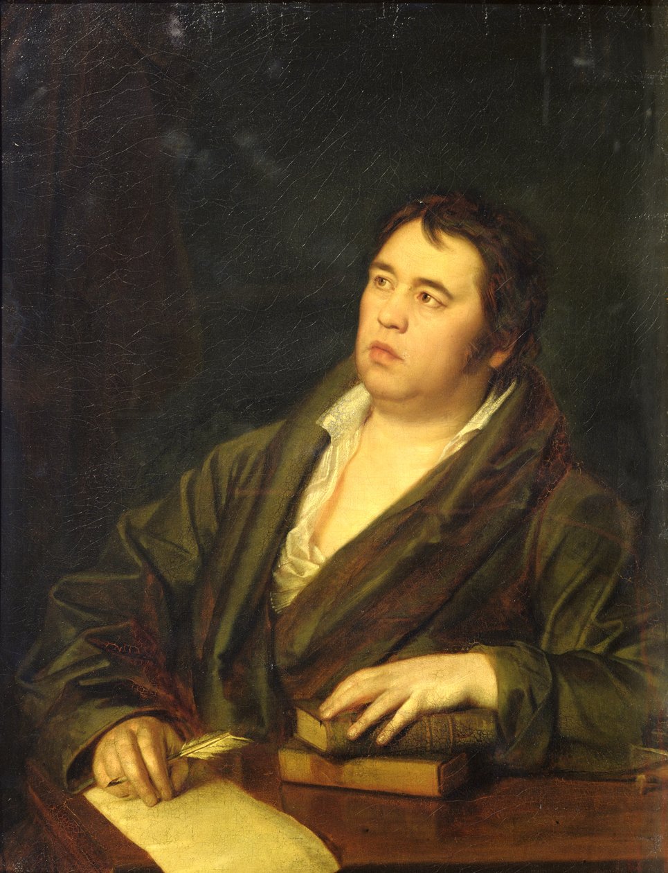 Portrett av poeten Ivan A. Krylov, 1812 av Roman Maximovich Volkov