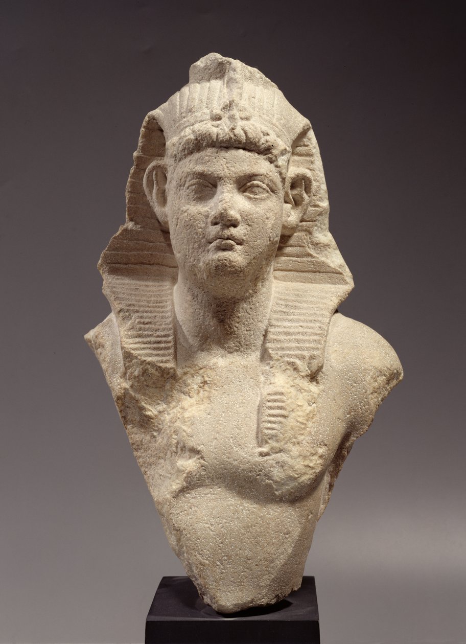 Byste av en romersk keiser som en farao (marmor) av Roman Period Egyptian
