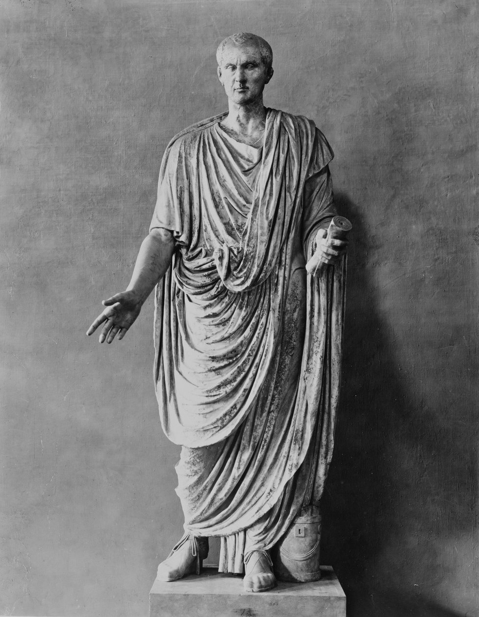 Cato den eldre (234-149 f.Kr.) i en toga av Roman Roman