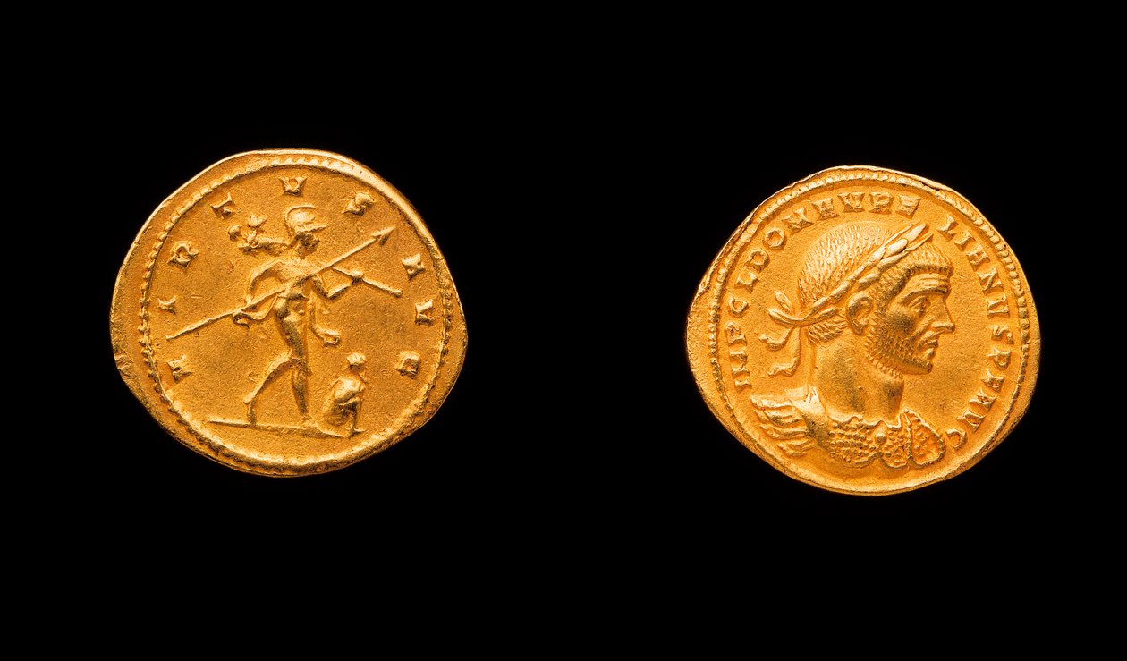 Aurelian mynt, 270-275 AD (gull) av Roman