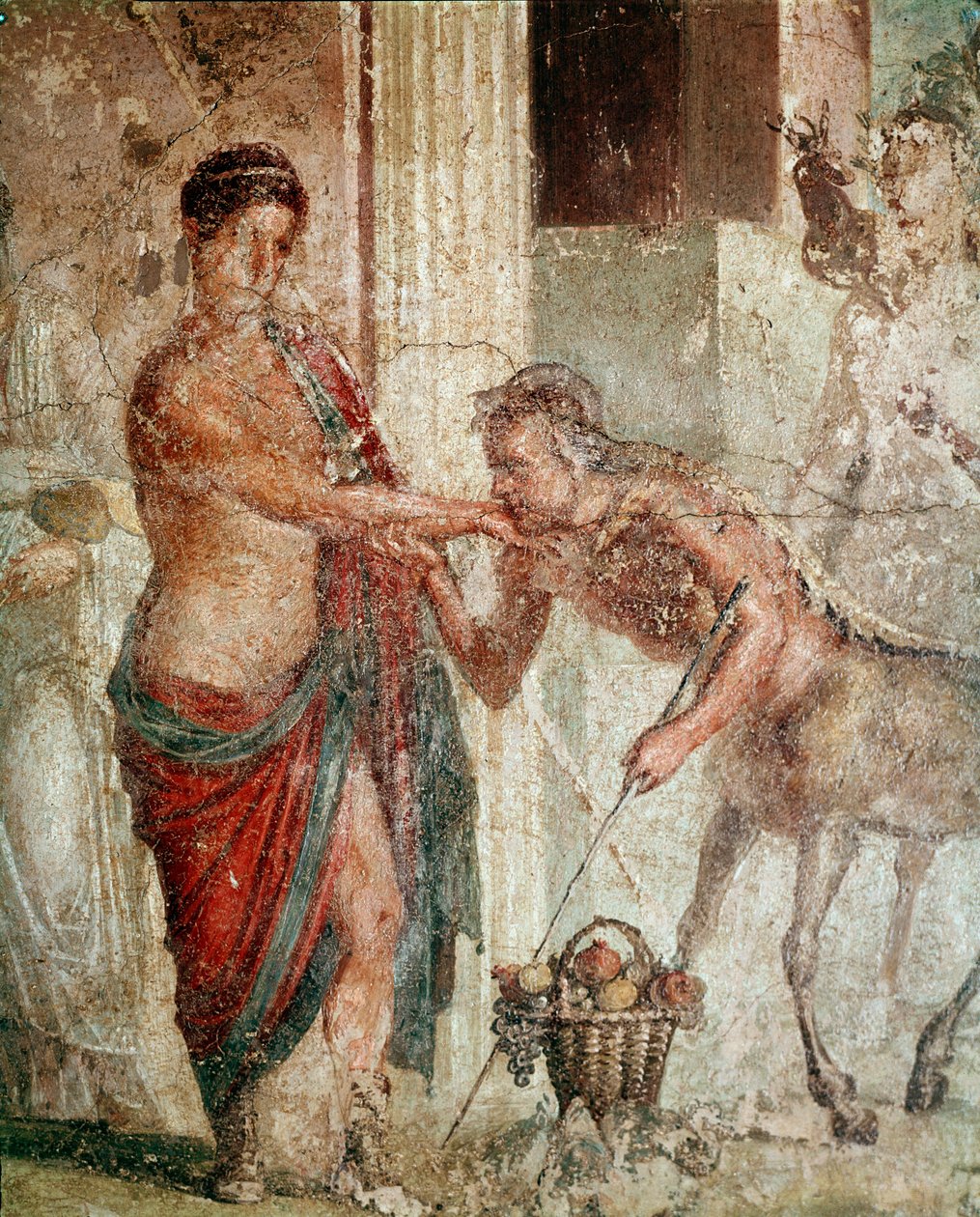 Kentaur under bryllupet til Pelops og Hippodamia (fresco av Roman