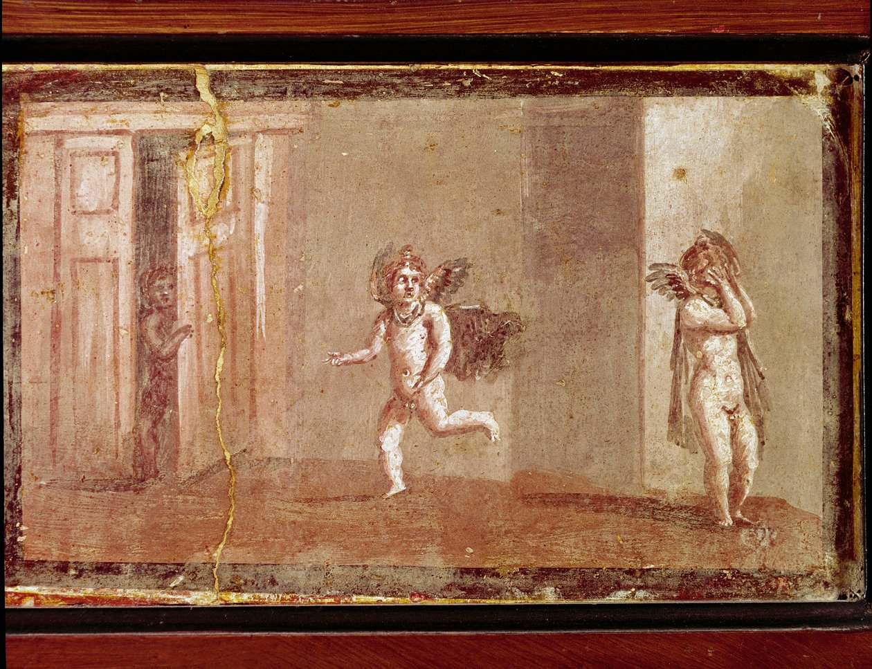 Amorer som leker gjemsel (fresco av Roman