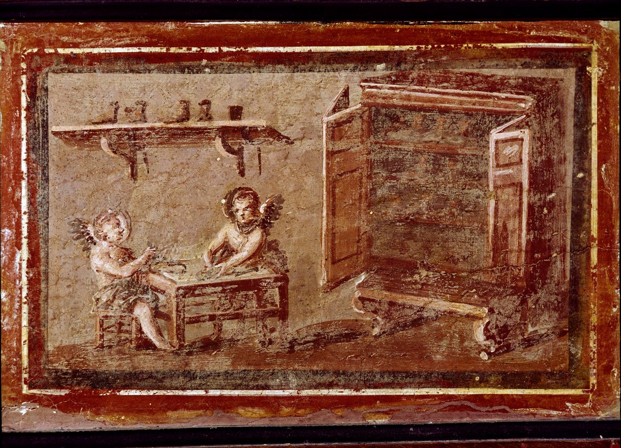 Cupids Shoemakers (Fresco av Roman