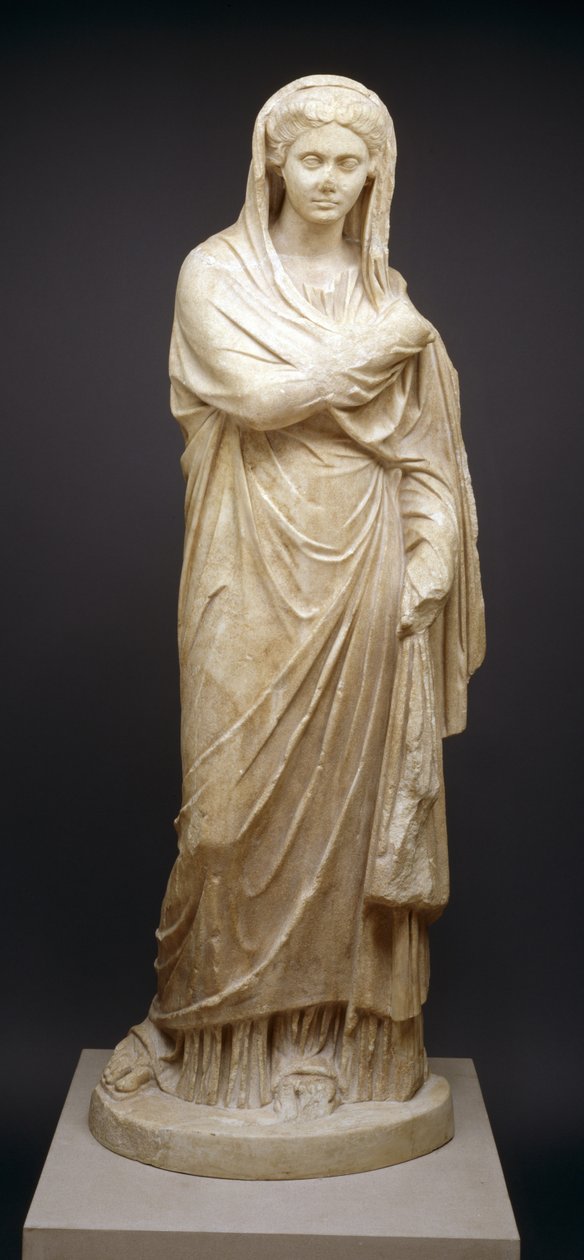 Figur av en kvinne, 2. århundre e.Kr. (marmor) av Roman