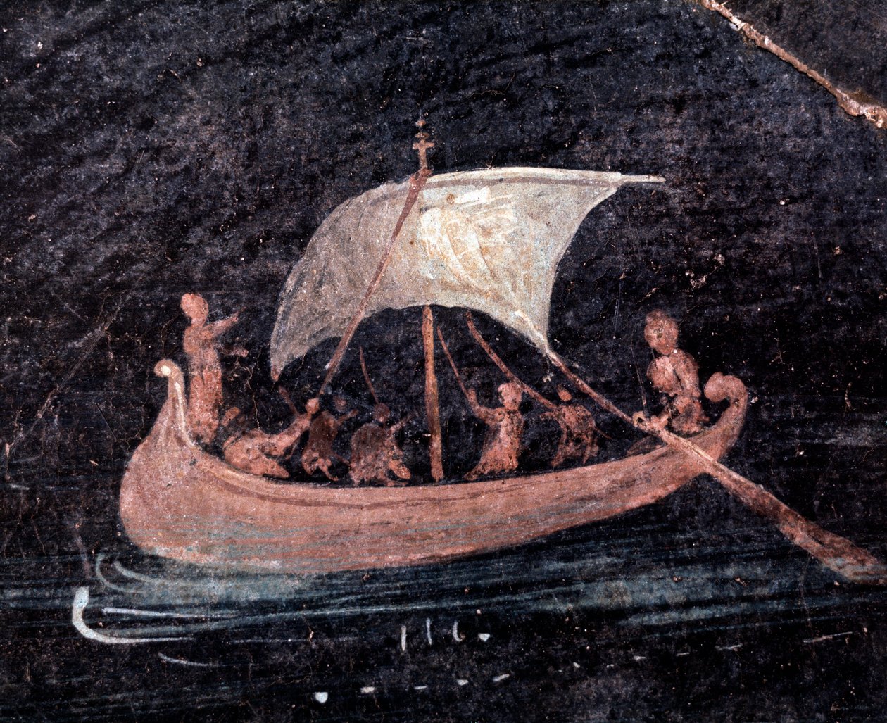 Fiskerbåt (fresco av Roman