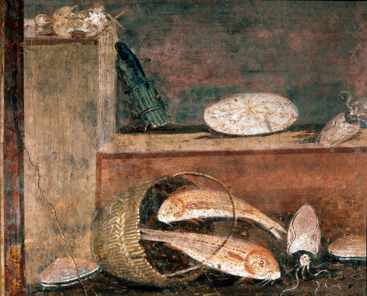 Fisk og asparges (fresco av Roman