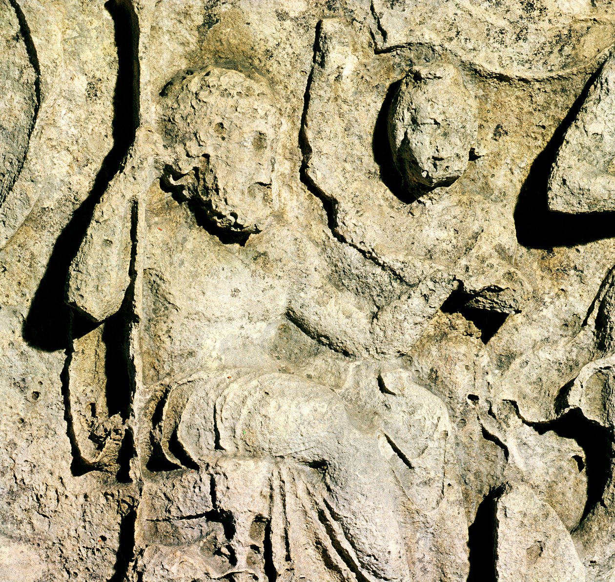 Frise som viser kong Priam og Hecuba (detalj) av Roman