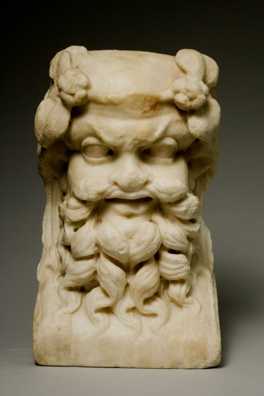 Head of a Herm, 1.–2. århundre e.Kr. (marmor) av Roman