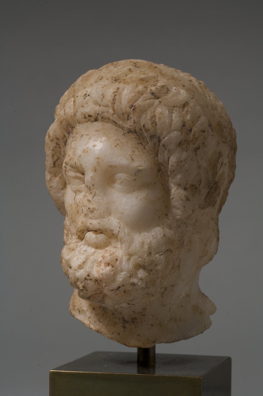 Hodet til en gud (marmor) av Roman