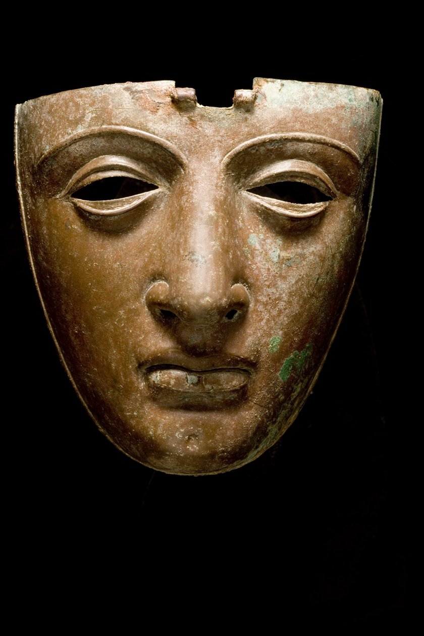 Hjelm ansiktsmaske (bronse) av Roman