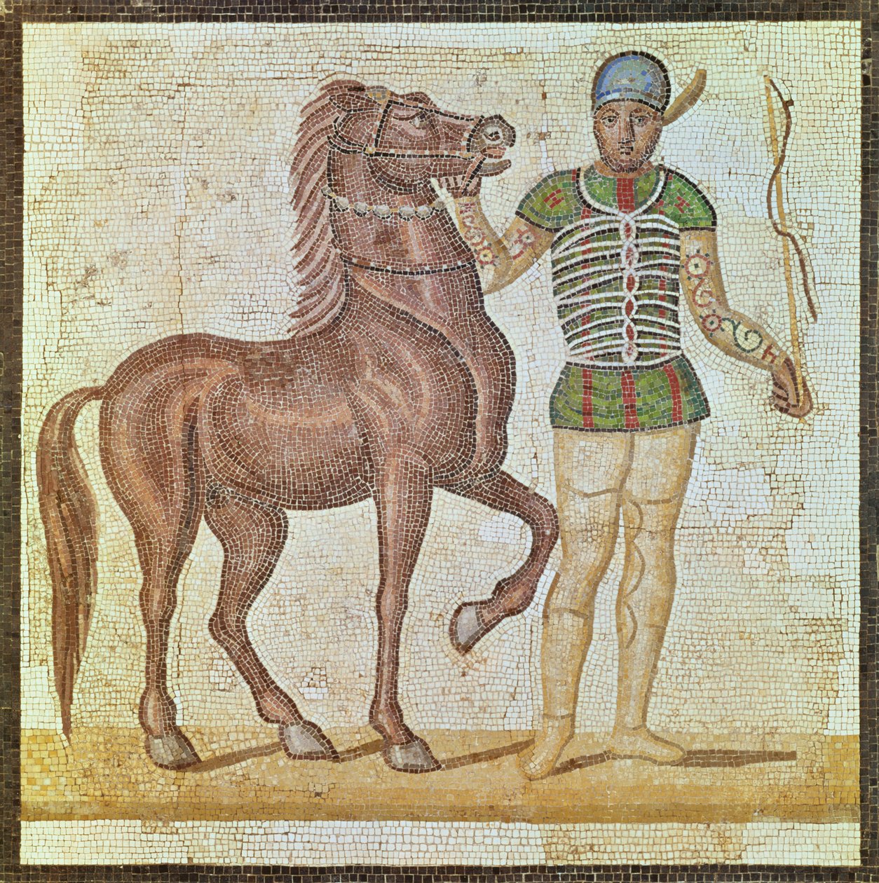 Hesterytter i racingfarger (mosaikk) av Roman