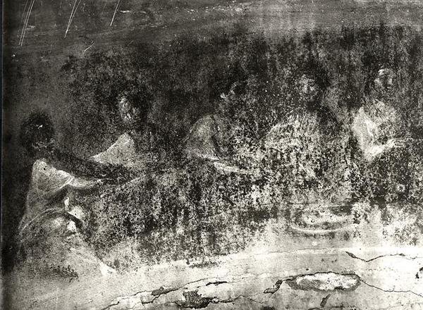 Eukaristien (fresco) (s/hvitt-bilde) av Roman