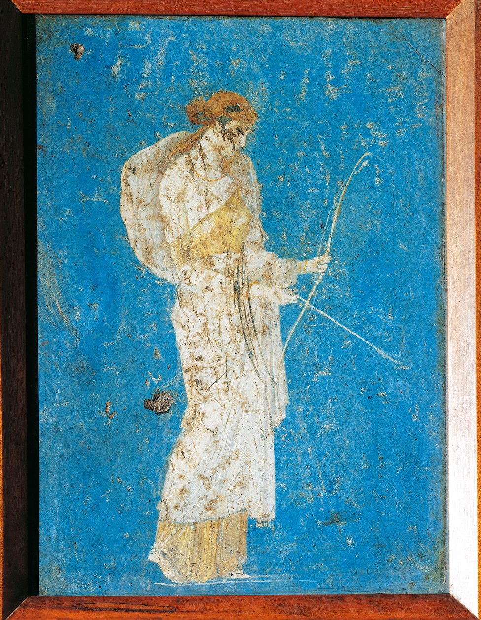 Romersk freskomaleri som viser Diana, fra Pompei, Italia av Roman Roman