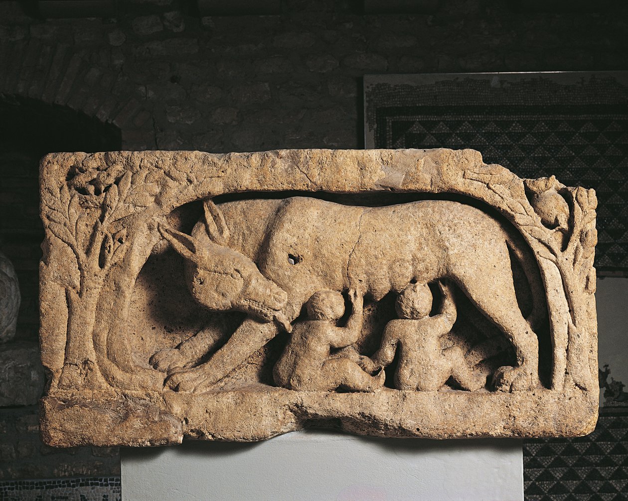Romulus og Remus (kalkstein) av Roman Roman