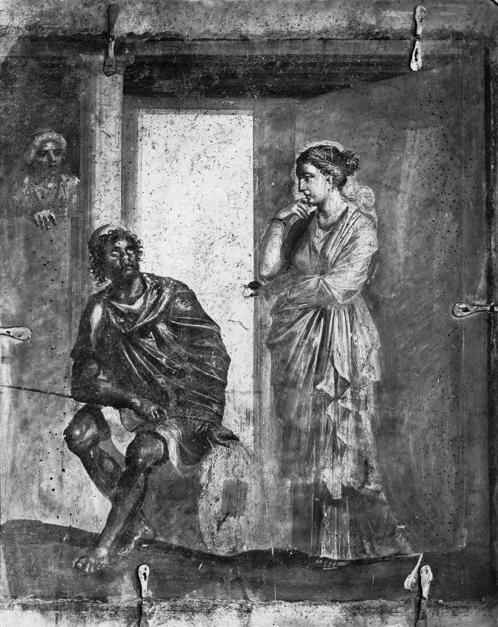 Ulysses og Penelope, fra Macellum, Pompeii av Roman Roman