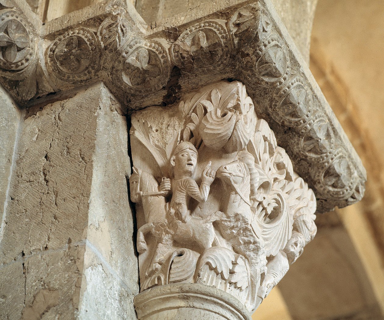 Absalom (utskåret hovedstad) av Romanesque