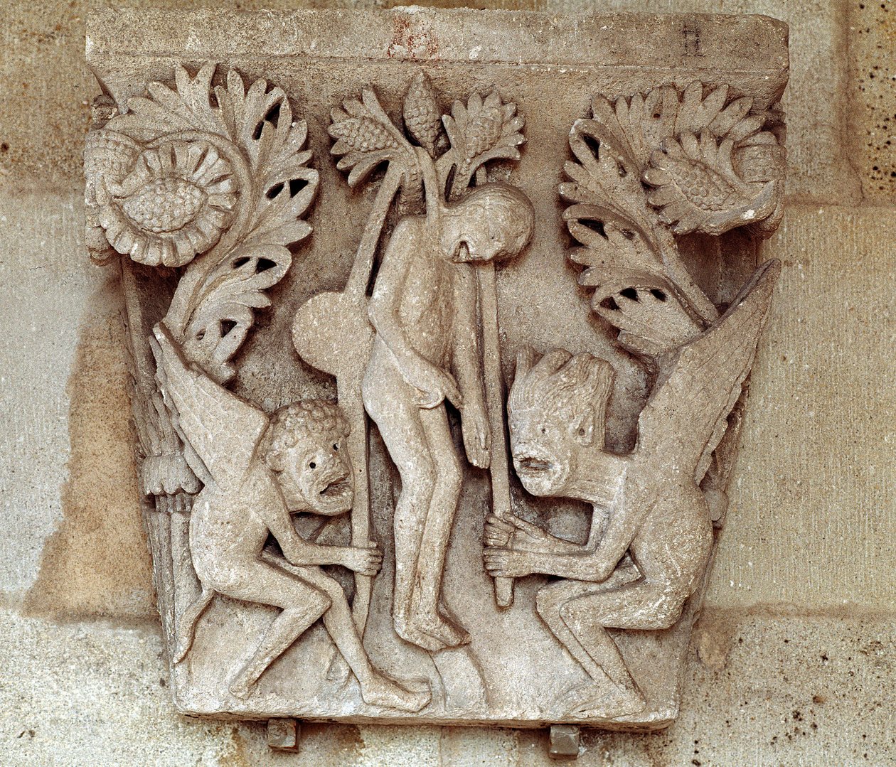 Henging av Judas (utskåret hovedstad) av Romanesque