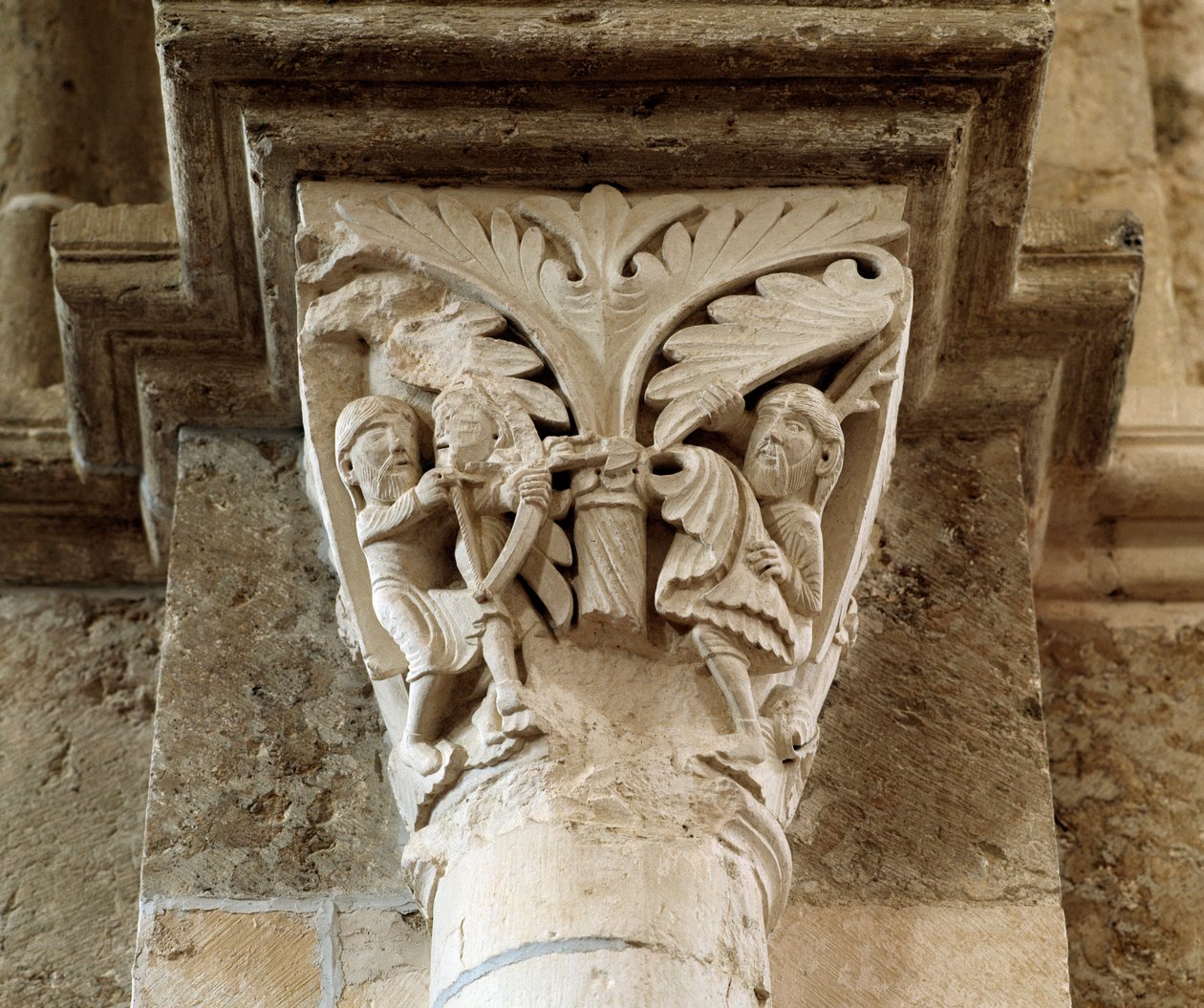 Kains død (utskåret hovedstad) av Romanesque