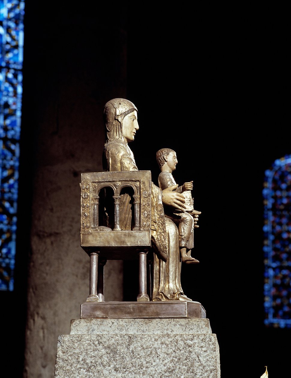 Jomfru og barn (skulptur) av Romanesque