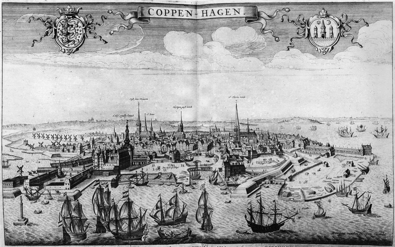 Utsikt over København av Rombout Van den Hoeye