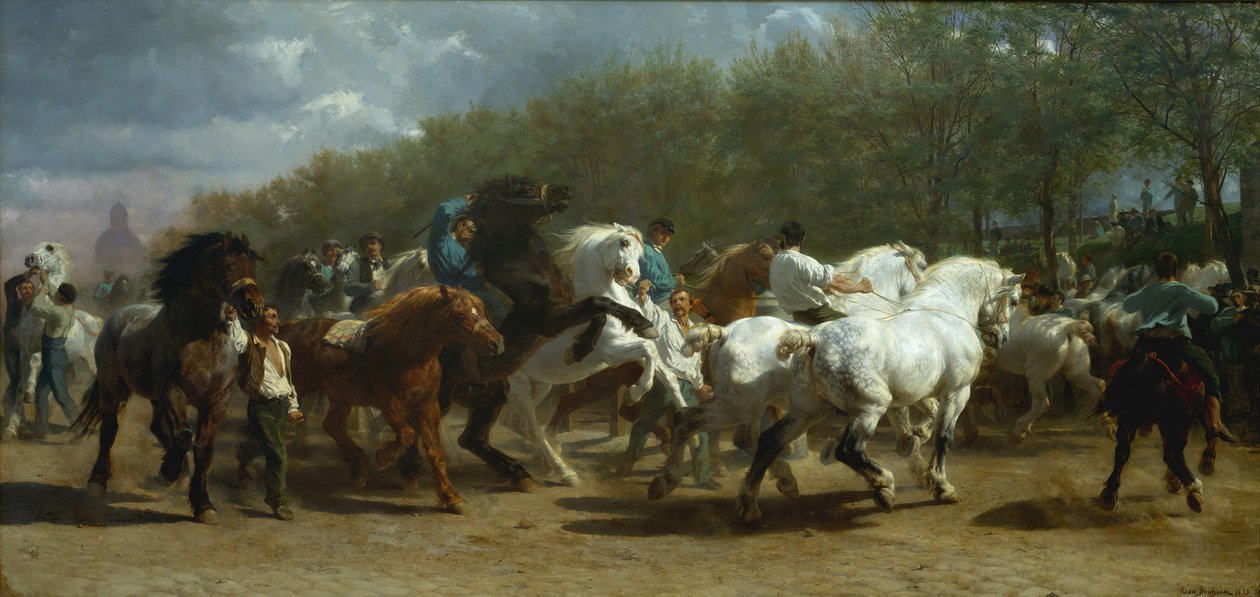 Hestemessen, 1852-55. av Rosa Bonheur