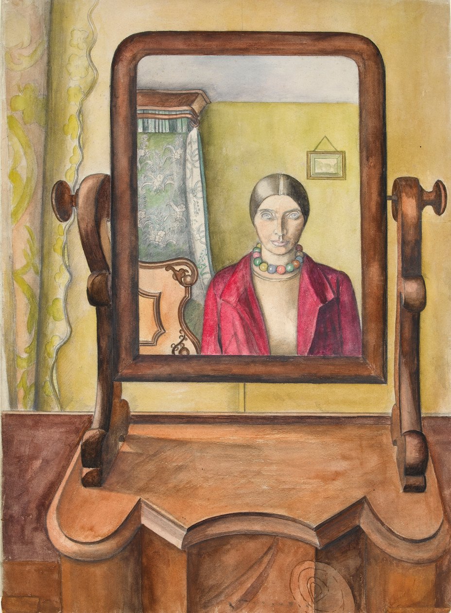 Selvportrett, slutten av 1920-tallet (wc på papir) av Rosalie Brill