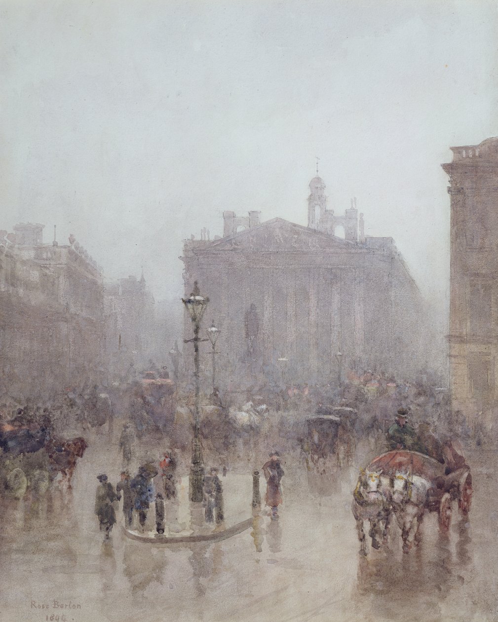 The Royal Exchange, 1894 (wc på papir) av Rose Maynard Barton