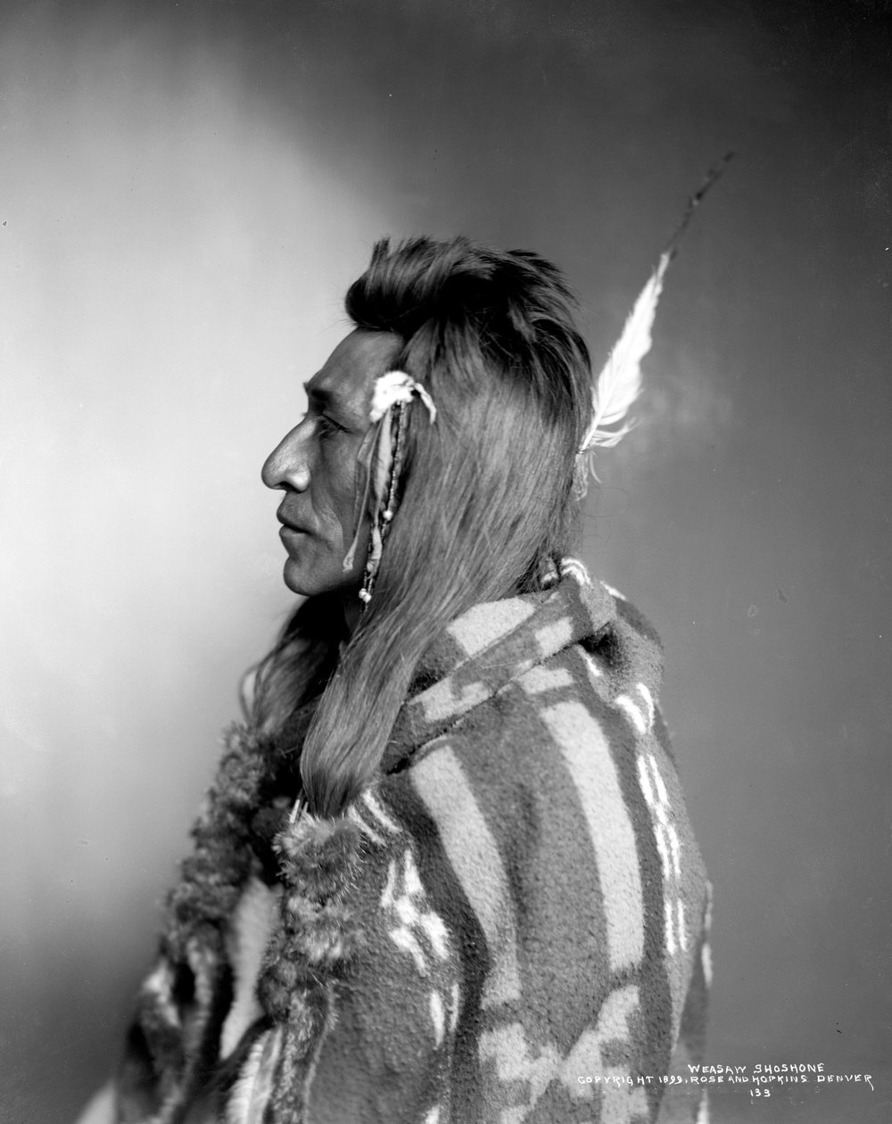 Weasaw Shoshone, ca. 1899 av Rose and Hopkins Studio